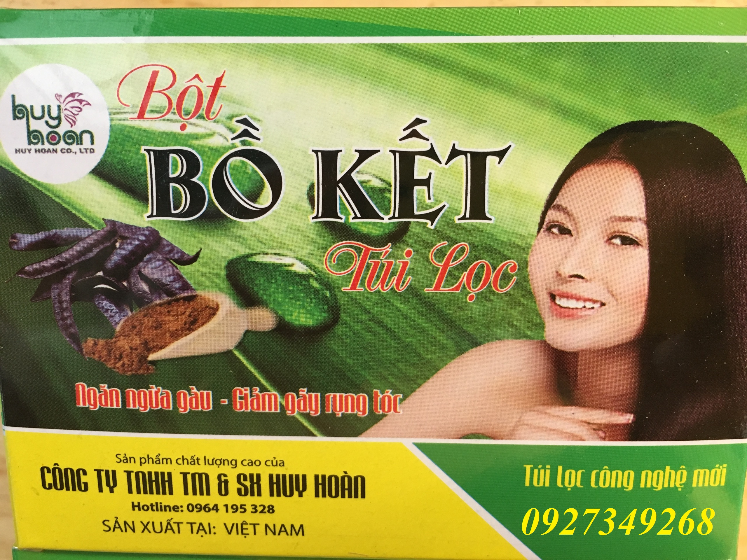 [Giá sỉ + Quà tặng] Combo 5 Hộp Bột bồ kết túi lọc Huy Hoàn - Thảo dược gội đầu bồ kết- Dầu gội bồ kết - Hộp 10 túi x 10g