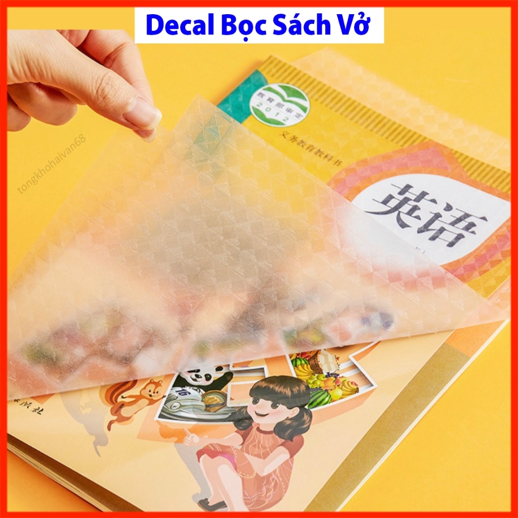 Bọc sách, vở decal dán - Hồng Hà
