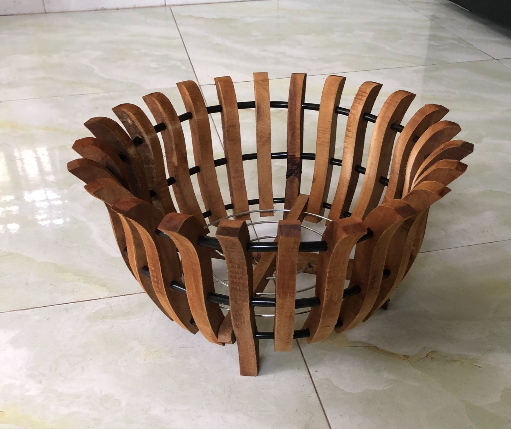 Chậu gỗ trồng lan Nhân Hưng gỗ sao mẫu sen kích thước 20cm, 25cm và 30cm