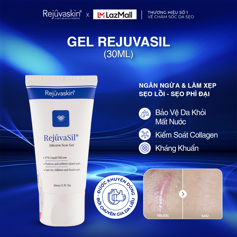 Gel Xóa Mờ Sẹo Lồi, Phì Đại Rejuvaskin Rejuvasil 30ml