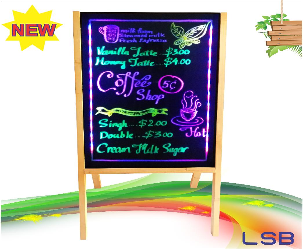 Bảng LED Huỳnh Quang 70*90cm, kệ gỗ