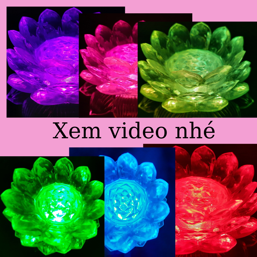 [FreeshipMAX] [1 CẶP] Đèn thờ hoa sen, đèn thờ cúng hoa sen đủ màu các loại - 1 ĐỔI 1 TRONG VÒNG 7 NGÀY