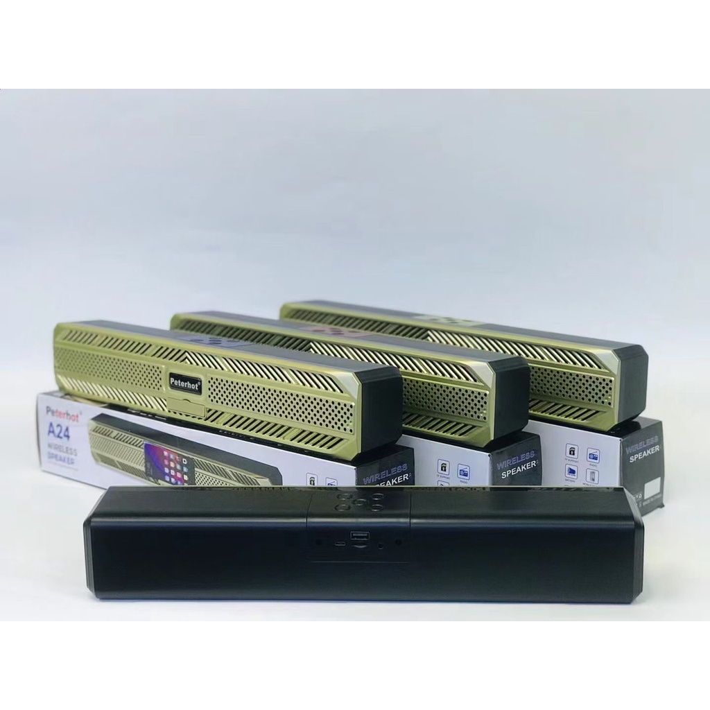 Loa bluetooth peterhot a24 âm thanh cực hay, loa thanh dài a24 thiết kế cực đẹp, kiểu dáng sang trọng. bảo hành 12 tháng