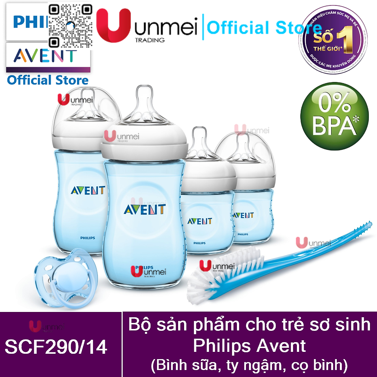 Bộ bình sữa, ty ngậm thiết kế tự nhiên Philips Avent