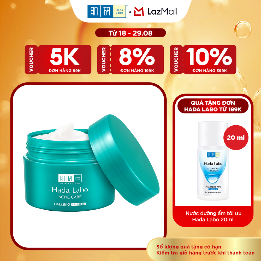 Kem dưỡng ẩm cho da mụn, nhạy cảm Hada Labo dạng gel Acne Care Calming Gel Cream 50g