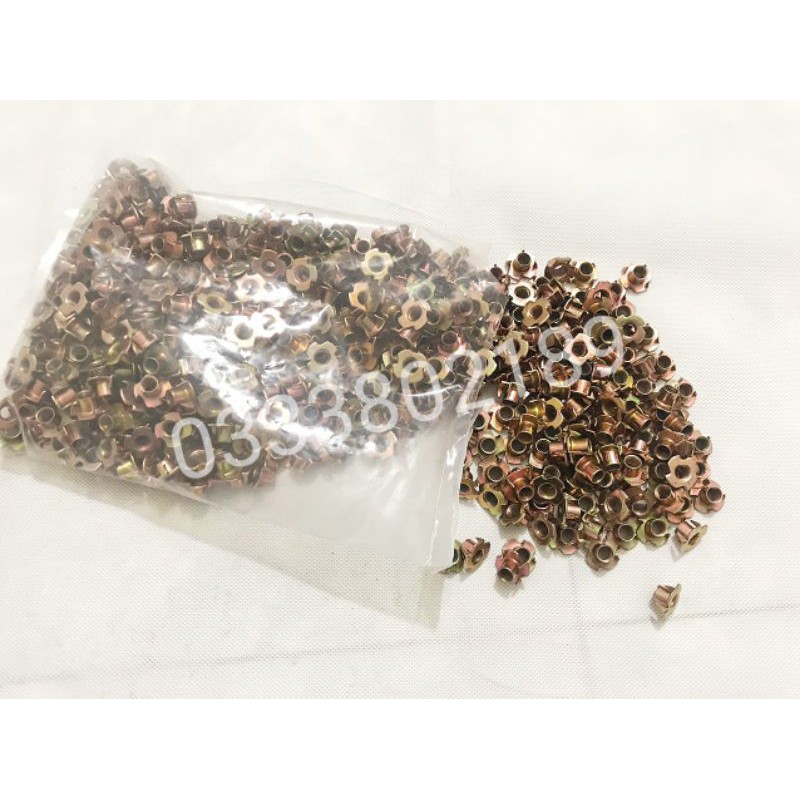 Ốc cấy gỗ ( tán chấu ) có chấu. M6M8M10 ( set 50 con)