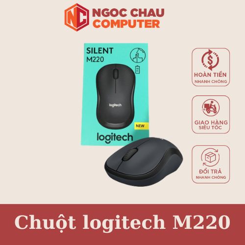 Chuột Không Dây Logitech M220 Không Tiếng Động