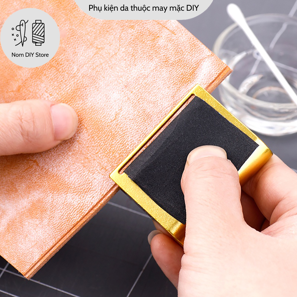 Tool kẹp giữ giấy nhám mài phẳng đánh nhẵn cạnh da thuộc dụng cụ đồ nghề làm da túi ví dây đồng hồ thủ công handmade diy