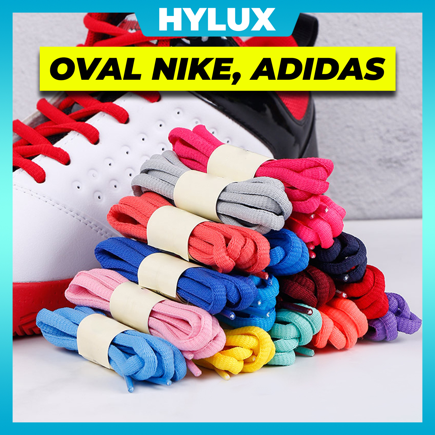 [22 màu] Dây Giày Oval Adidas, Giày Bóng Rổ Bản 6mm Thay Thế Cao Cấp - Dây Giày Thể Thao