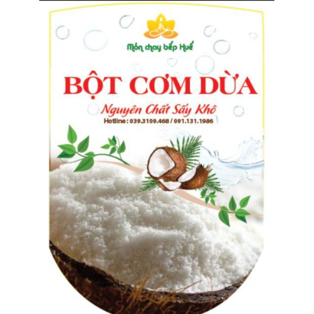 500g Bột dừa nguyên chất sấy làm bánh keto, das thơm phức (loại bột mịn)