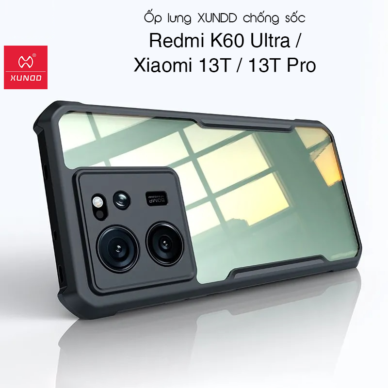|HỎA TỐC HCM| Ốp lưng XUNDD Redmi K60 Ultra / Xiaomi 13T / 13T Pro - Chống shock, Mặt lưng trong, Viền TPU