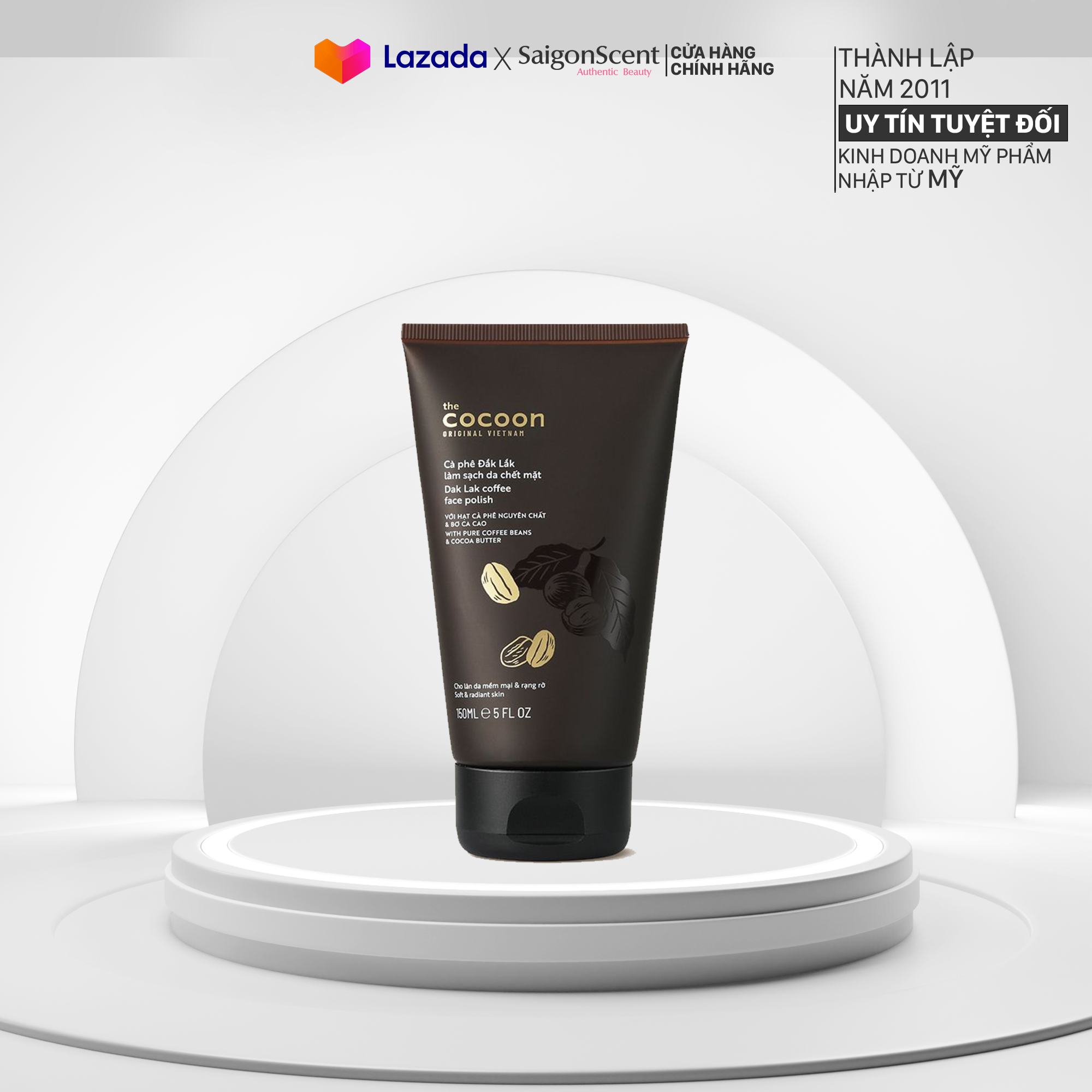 Tẩy tế bào chết cà phê Đak Lak cho mặt The Cocoon Dak Lak Coffee face Polish