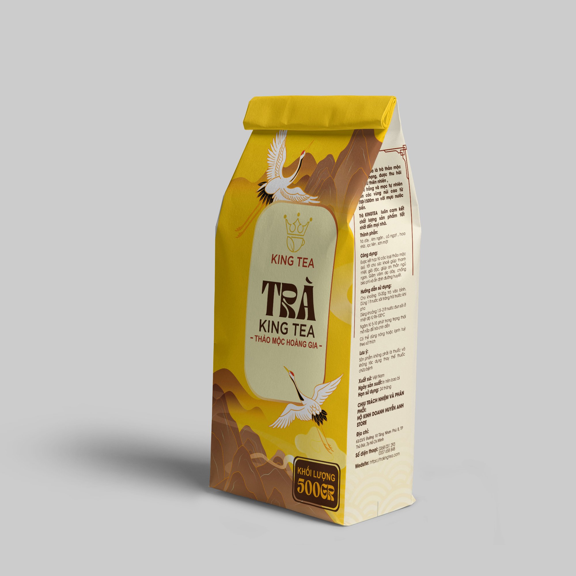 Trà Thảo Mộc Kingtea (2túi 500g) Trà Thảo Mộc Kingtea Túi giấy