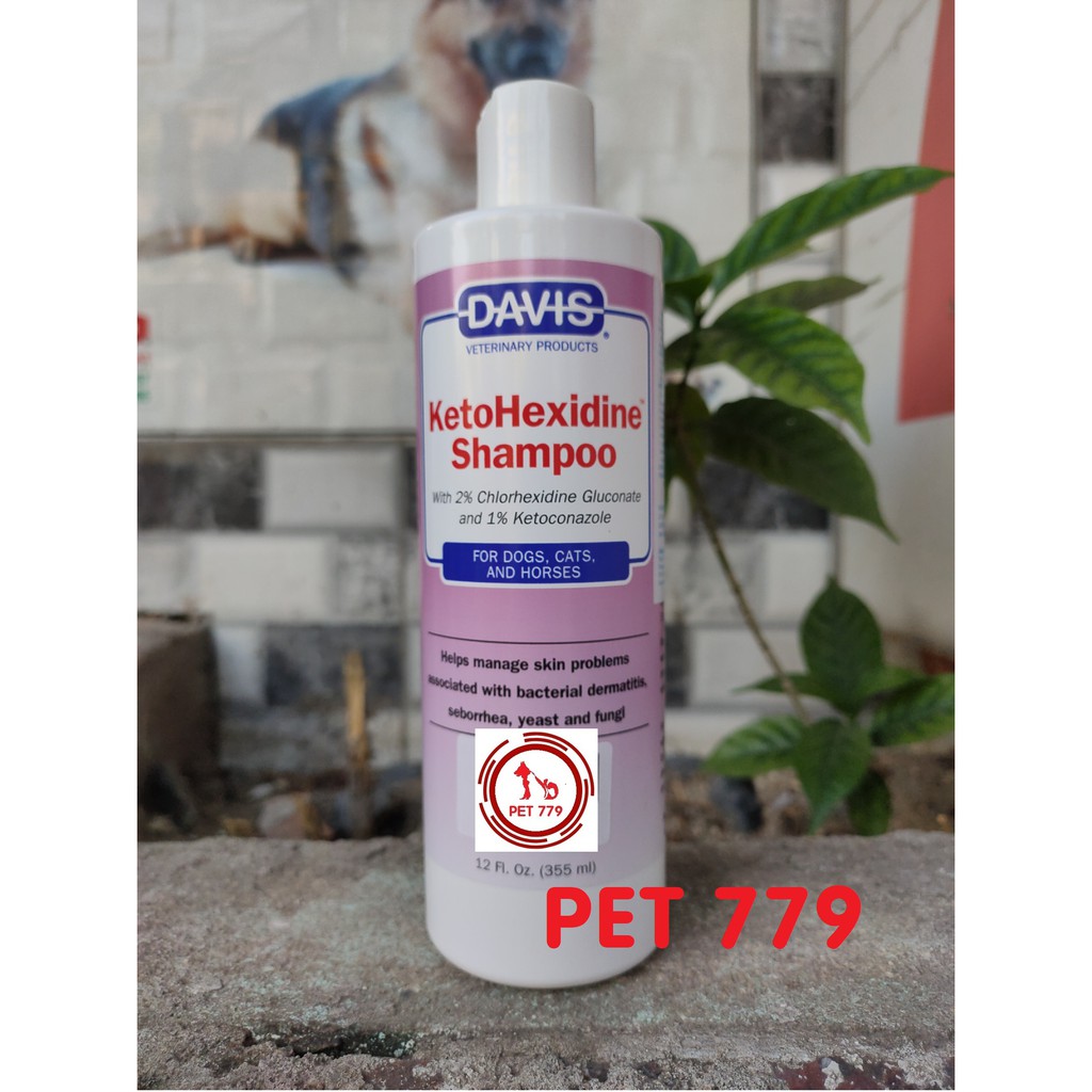 Sữa Tắm Viêm Da Davis Ketohexidine 355ml dành cho chó mèo