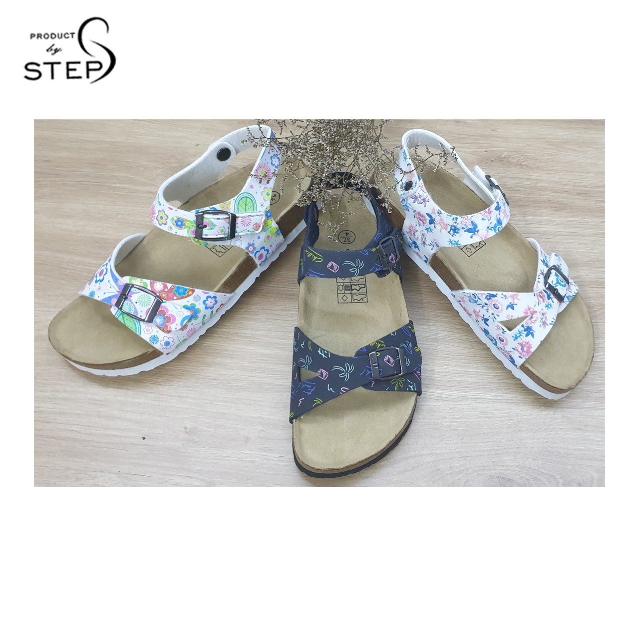 [HCM][Sandal] Giày đế trấu EVA in hoa văn quai bản (Size 35-39)