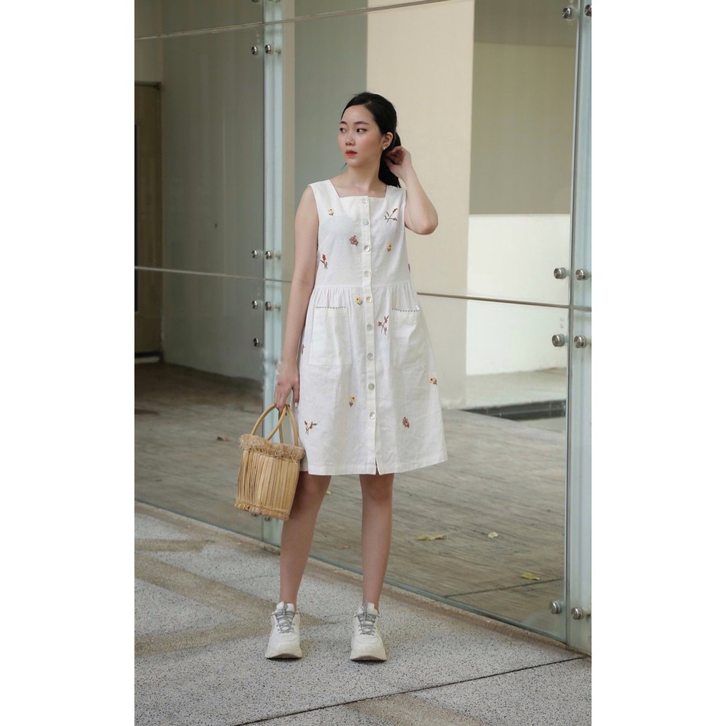 HÀNG AUTH (Có Ảnh Thật)  ĐẦM ZARA ĐŨI THÊU, ĐẦM ZARA ĐŨI SÁT NÁCH CỔ VUÔNG