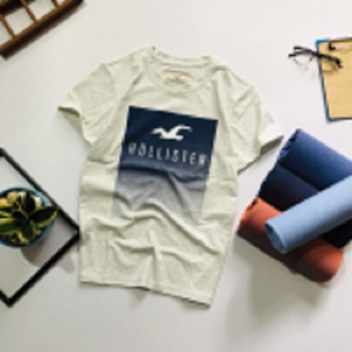 Áo thun nam cổ tròn hollister vải cotton 100%