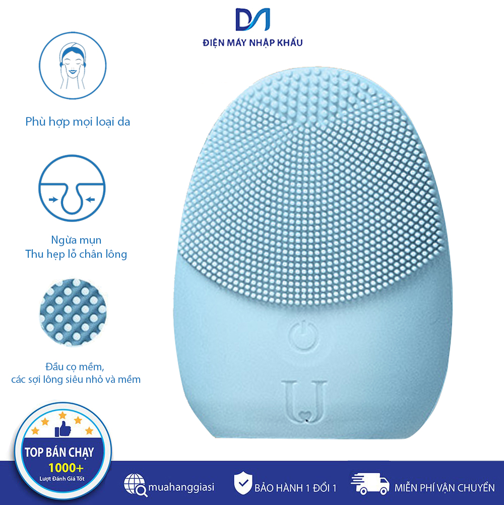 Máy rửa mặt mini máy rửa mặt massage da mặt silicon - công nghệ t-sonic- máy làm sạch da mặt tẩy trang thu nhỏ lỗ chân lông phù hợp mọi loại da mặt- sale sập sàn