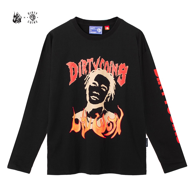 LUCKÁo thun DirtyCoins x LilWuyn Print L/S T-Shirt - Black