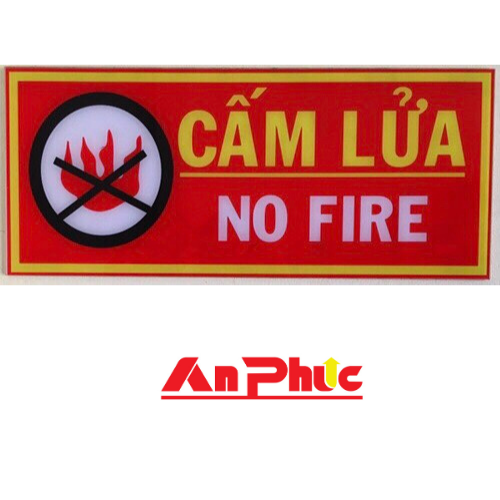 Bảng cấm lửa cấm hút thuốc bằng Mica