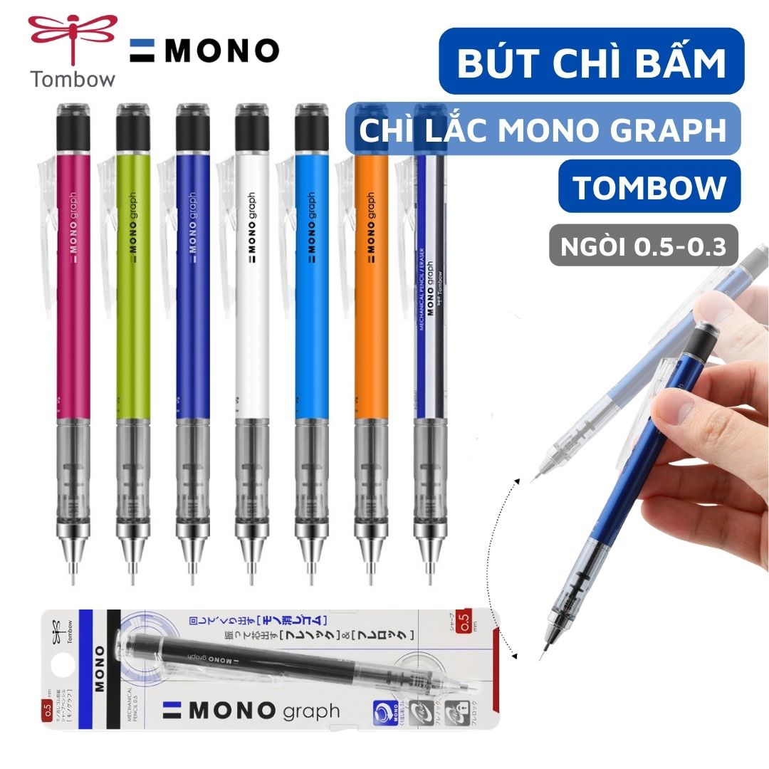 Bút Chì Bấm - Chì Lắc Mono Graph TOMBOW Nhật Bản
