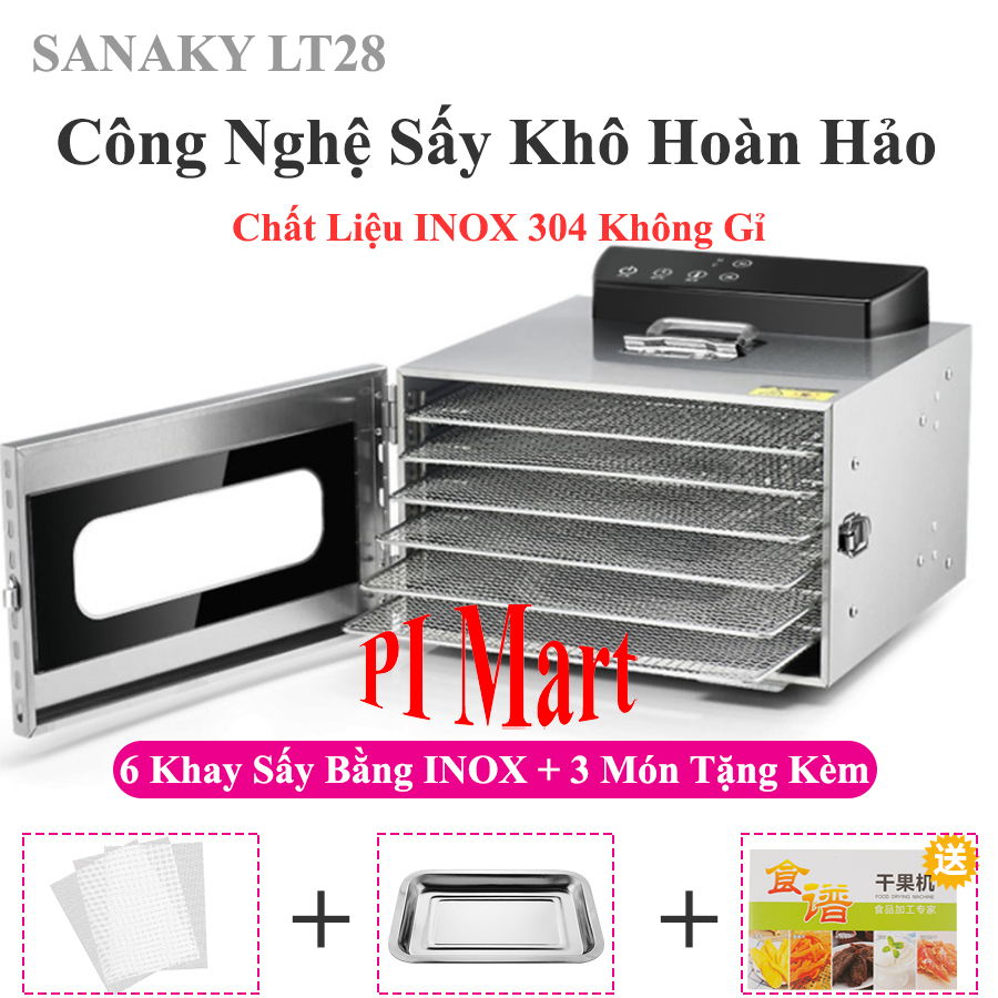 Máy Sấy Thực Phẩm Mini SANAKY LT28 - Máy Sấy Khô Hoa Quả Tự Động