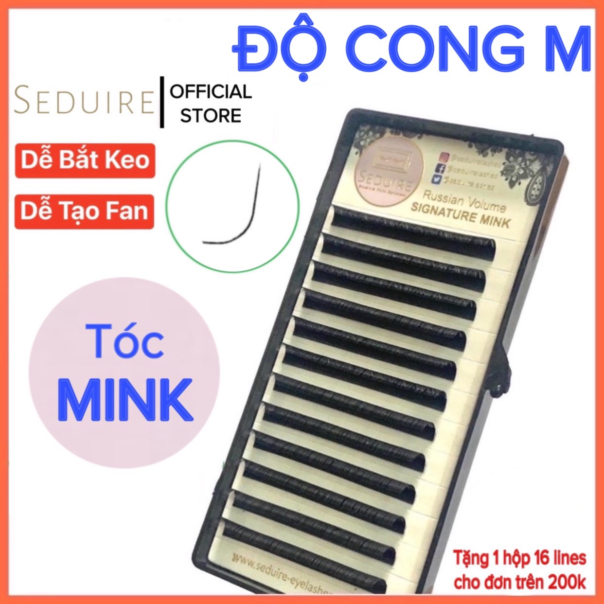 Mi khay seduire độ cong m tóc mink