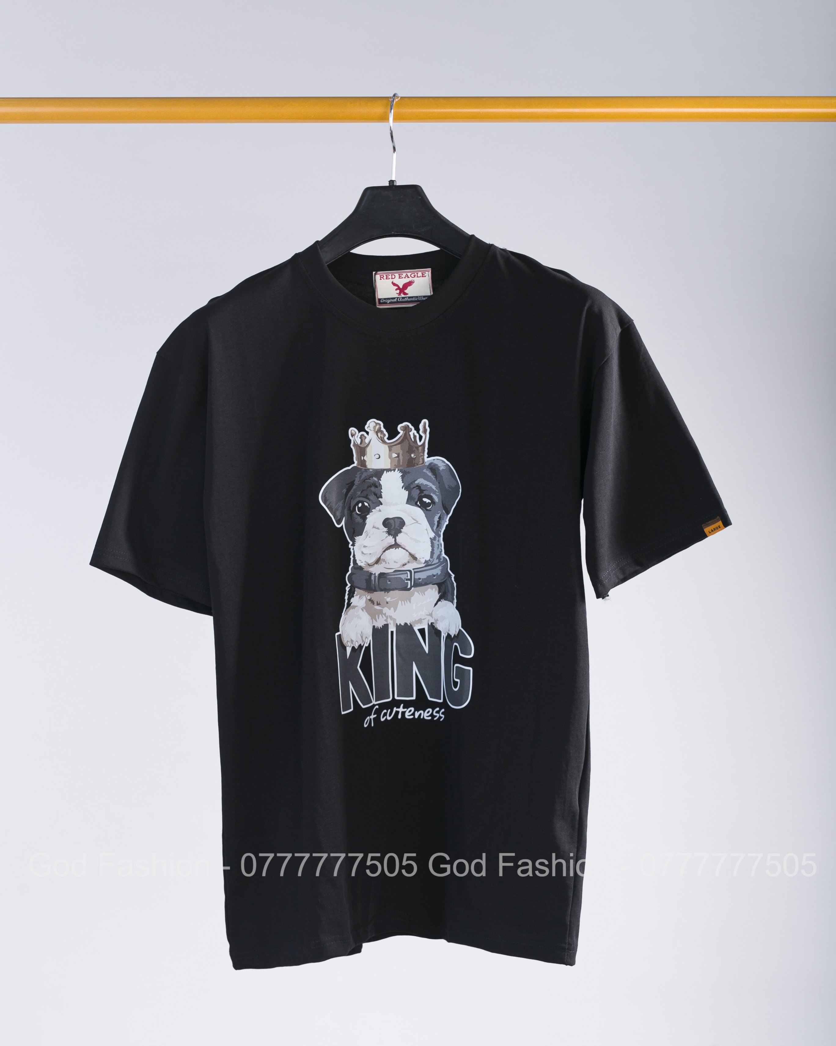 Áo thun cổ tròn unisex kingdog 100% cotton nam nữ đều mặc được