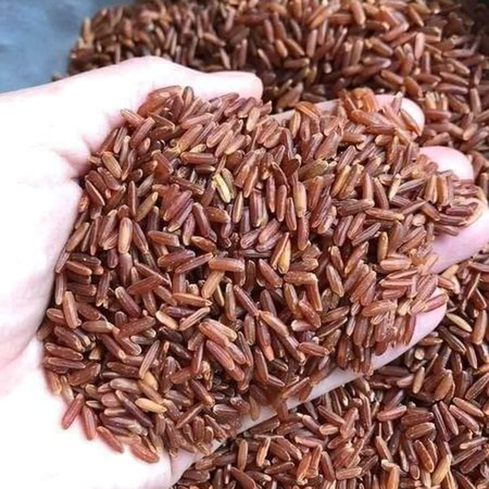Gói 500gr gạo lứt huyết rồng - gạo lứt sống, rang củi thơm ngon
