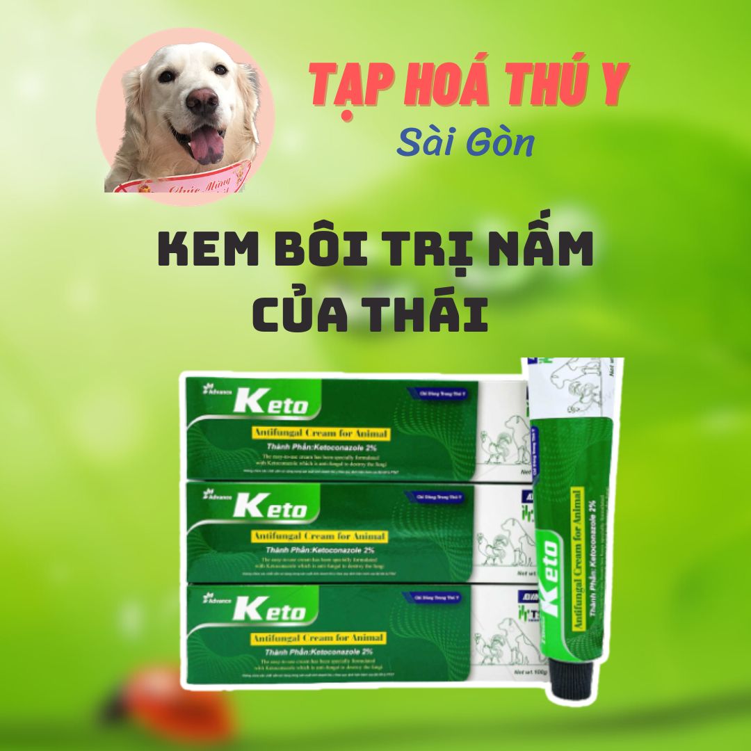 ADVANCE KETO - ketoconazole kem bôi trị nấm da, viêm da cho chó mèo