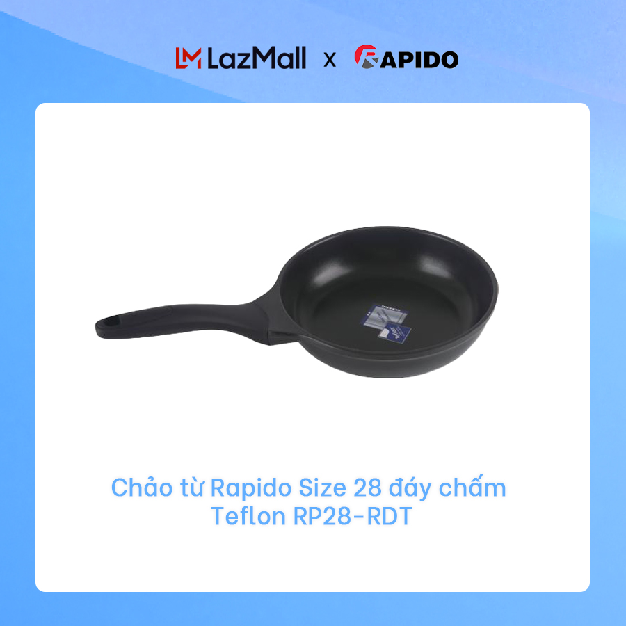 Chảo từ Rapido RP28-RDT kích thước 28cm chống dính Teflon nhập khẩu từ Mỹ độ cứng cao dẫn nhiệt hàng chính hãng