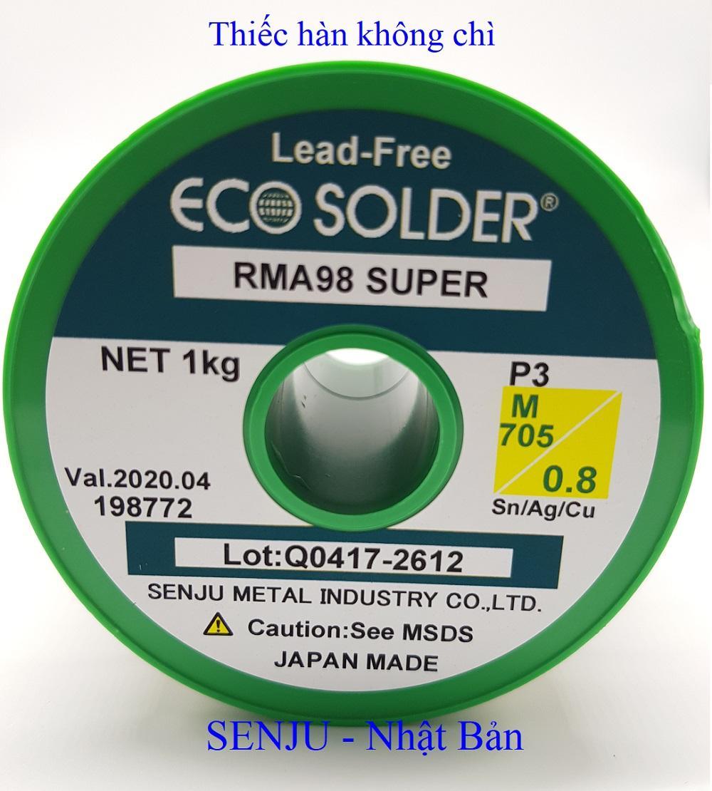Thiếc Hàn Không Chì SENJU Nhật Bản Chứa Thiếc-Bạc-Đồng - Cuộn 1kg(có 3% bạc)