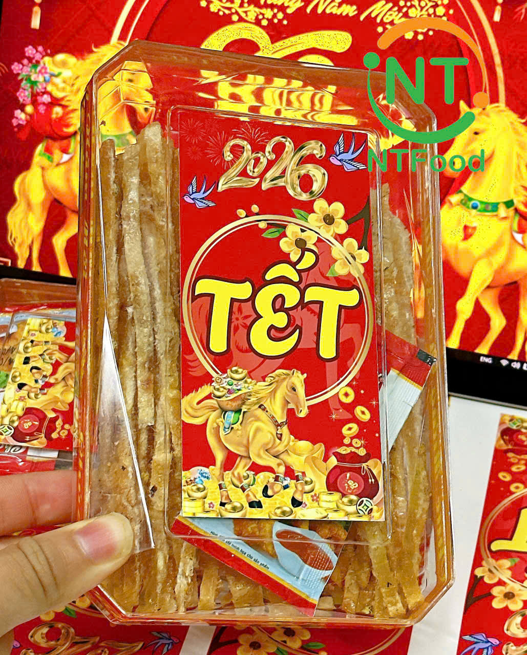 [TẾT Bính Ngọ] Cá Bống Tẩm Gia Vị ( Que ) NTFood - Hộp Chữ Nhật Nhỏ - 150g - Nhất Tín Food