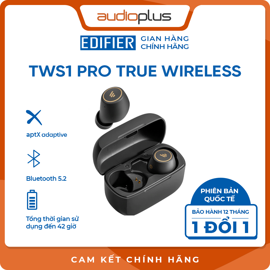 Tai nghe Edifier TWS1 Pro, Tai nghe bluetooth true wireless Edifier – Bản quốc tế – Chính hãng