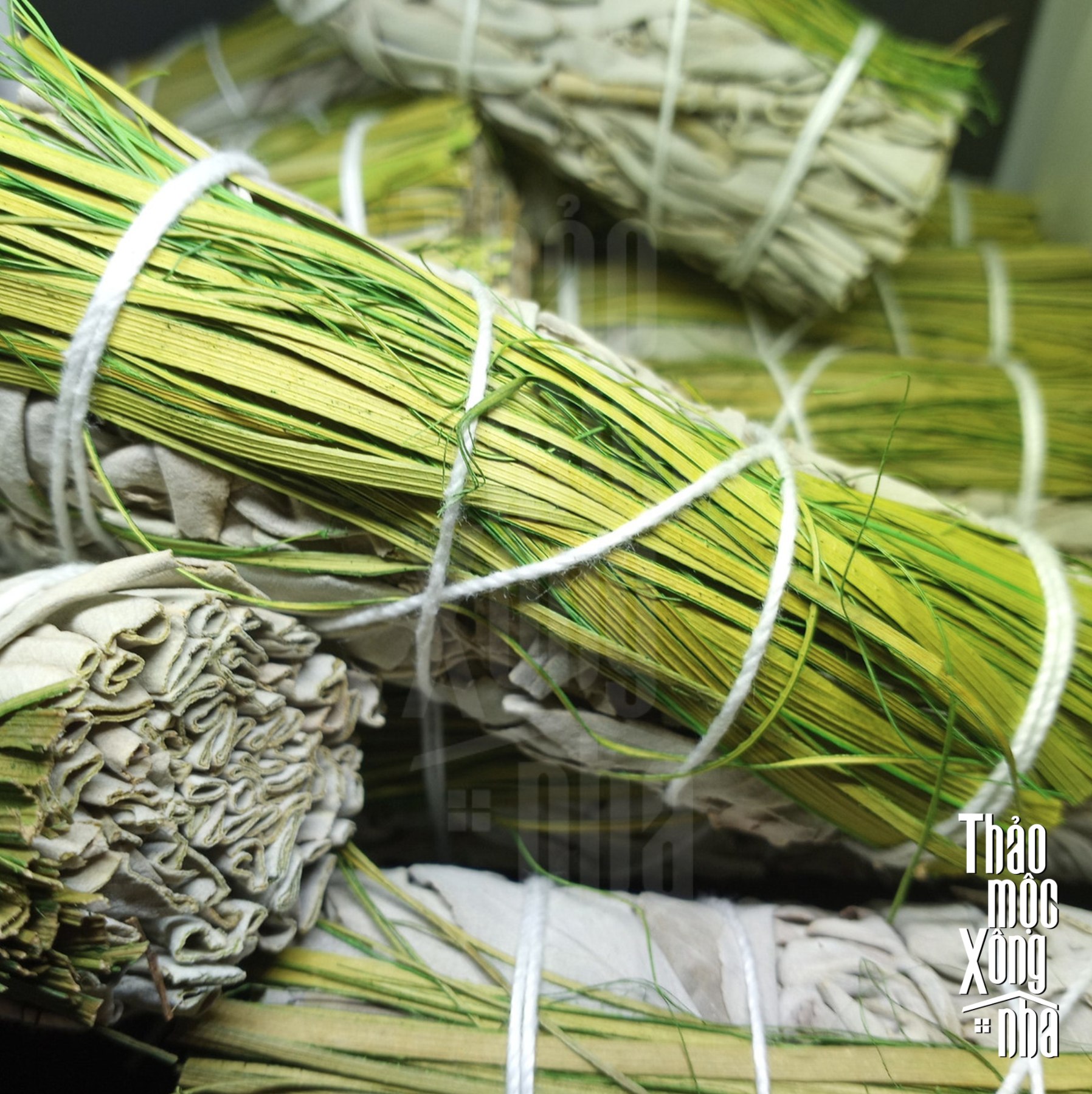XÔ CẦU PHÚC - White sage mix Sweetgrass - THẢO MỘC XÔNG NHÀ