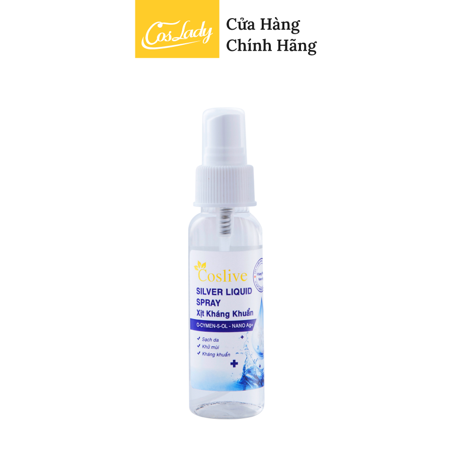 Xịt kháng khuẩn nano bạc coslive 120ml