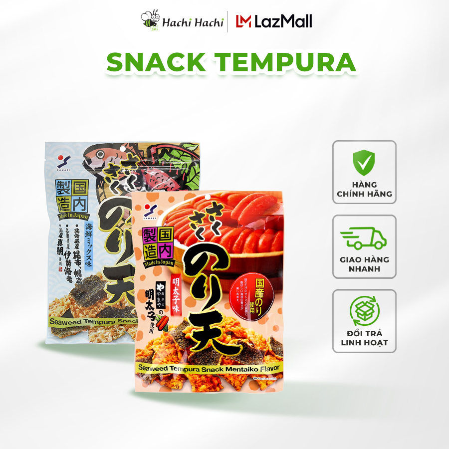 Snack Tempura vị hải sản, rong biển Yamaei 63g/70g - Hachi Hachi Japan Shop