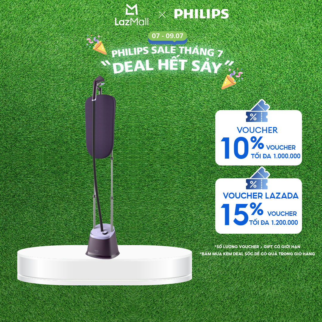 Bàn Ủi Hơi Nước Đứng Philips STE3170/80 - Công Suất 2000W - Bình Chứa Nước 2L - Hơi Phun 40G/Phút - Ngăn Chứa Tinh Dầu - Hàng Phân Phối Chính Hãng