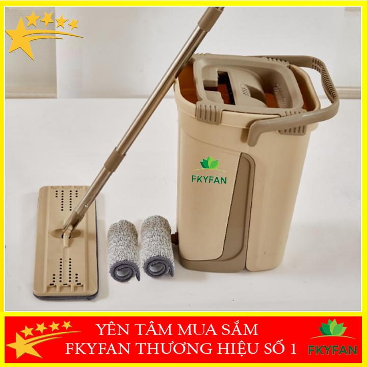 SHIP RẺ [ THÙNG + CÂY LAU + 2 BÔNG LAU ]  CÂY LAU NHÀ INOX KÈM THÙNG LAU NHÀ tự vắt thông minh BỘ LAU NHÀ 360 độ2 ngăn tự vắt tiện dụng lau sạch mọi ngóc ngách CÂY LAU NHÀ ĐA NĂNG có thể dùng lau chùi các vật dụng trên cao cửa kính.