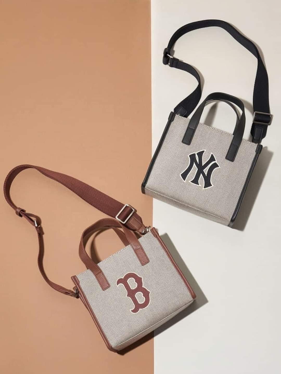 Túi đéo chéo m l b canvas xinh xắn y hình size 23cm