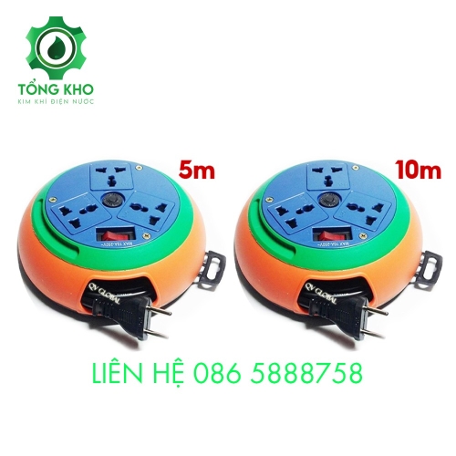 Ổ cắm điện LIOA quay tay, tròn tiện lợi 10m, 5m - Ổ cắm an toàn, có độ bền cao, tương thích với nhiều thiết bị; Dây dẫn dài, bọc nhựa dày, mềm dẻo linh hoạt, cách điện tốt - Tổng kho kim khí điện nước