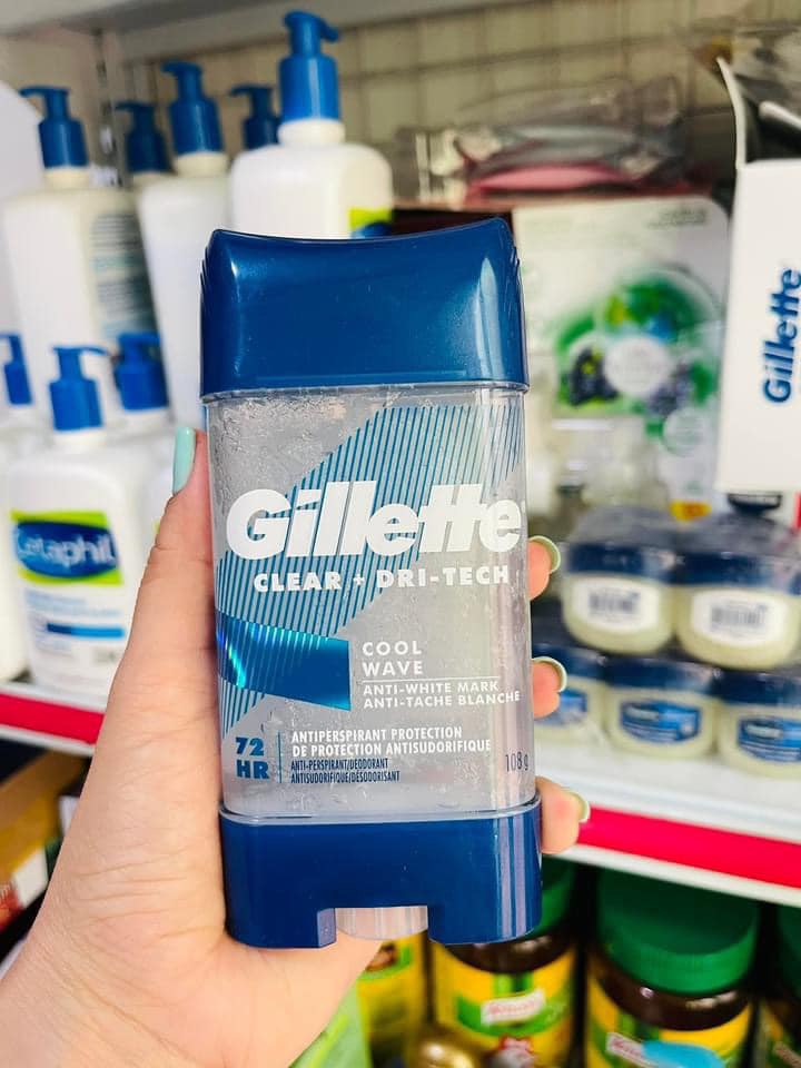Lăn khử mùi nam Gillette Endurance Cool Wave Clear Gel 108g