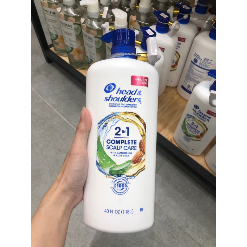Dầu gội xả head and shoulder 2in1 hạnh nhân nha đam 1.18l