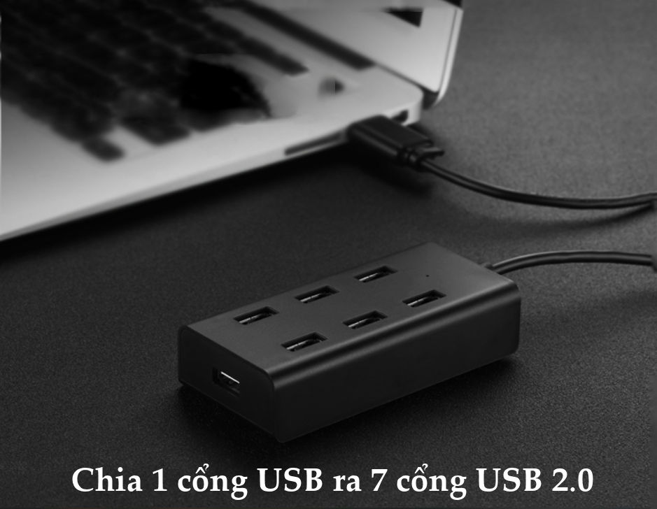 Bộ chia USB 2.0 ra 7 cổng, hỗ trợ mở rộng cổng USB 2.0 cho máy tính, laptop, dài 1m UGREEN CR133 30374 Bộ chia USB 2.0 ra 7 cổng, hỗ trợ mở rộng cổng USB 2.0 cho máy tính, laptop, dài 1m UGREEN CR133 30374