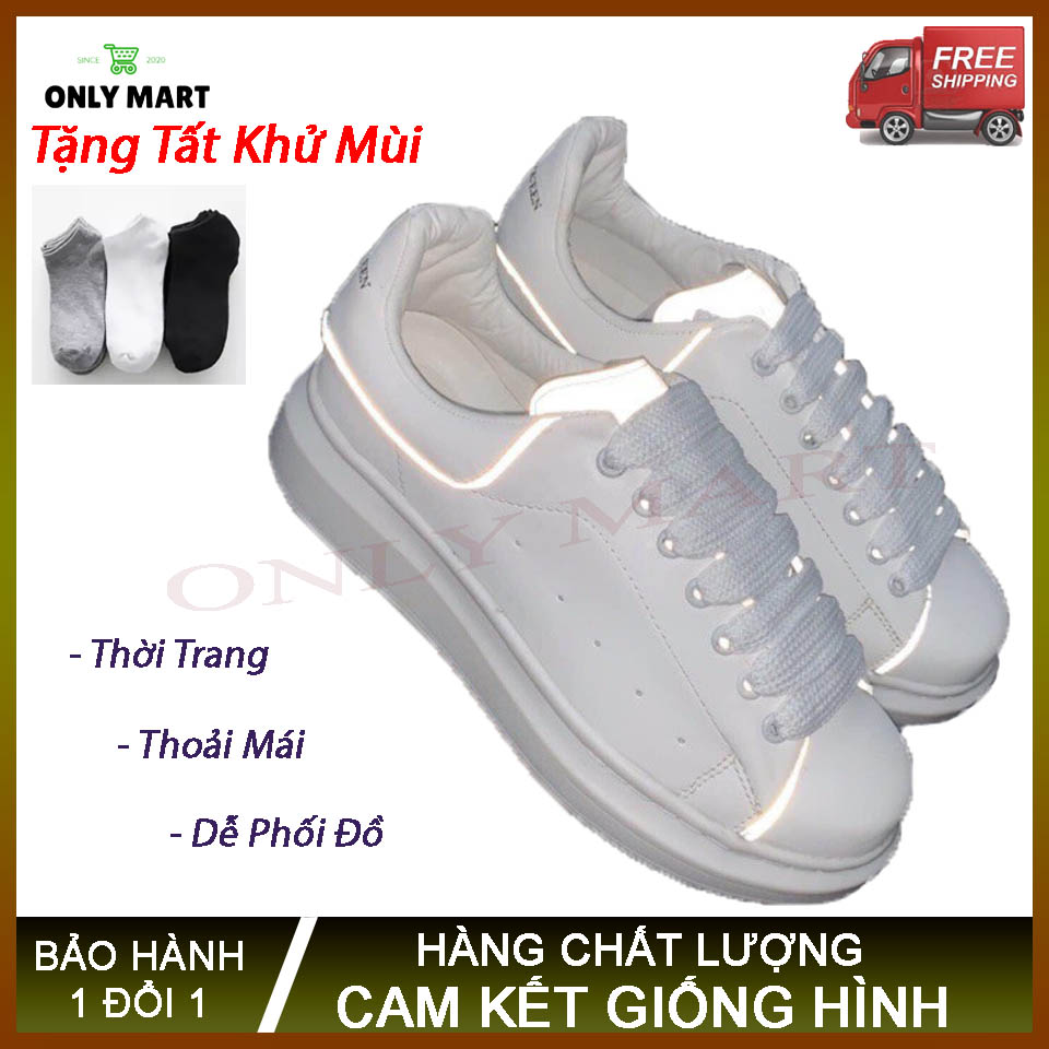 [ Hàng Sỉ Xả Kho ] Giày Sneaker Thể Thao MCQ Full Phản Quang Nam Nữ Đẹp 2020 Full Size 35 Đến 43 – ONLY MART | Tặng kèm tất khử mùi Trị Giá 39K| Hàng Chất Lượng - Đế Mềm Chống Trượt - Thoáng Khí - Dễ Phối Đồ