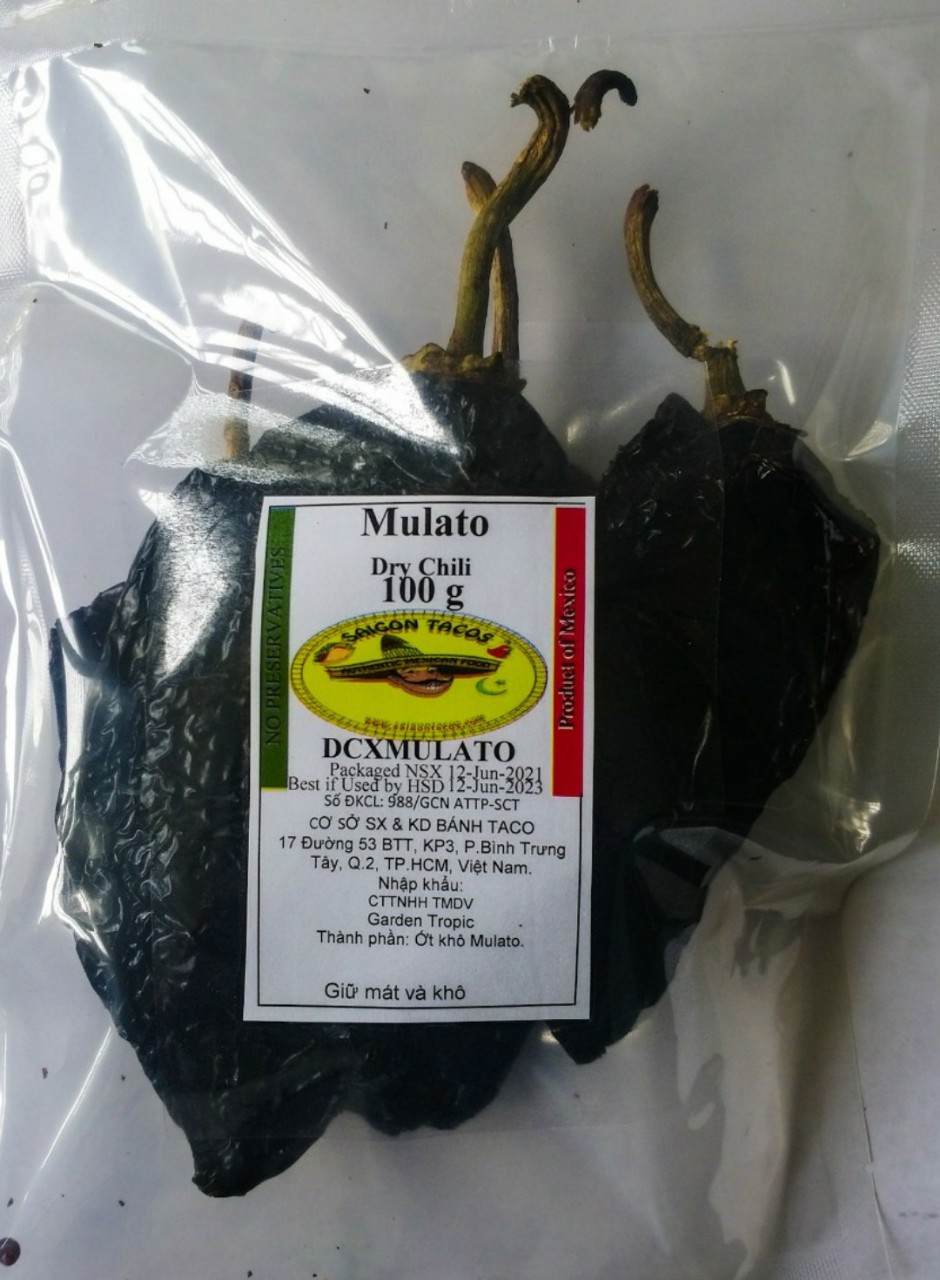 [HCM]Dried Mulato chili 100g / ớt khô Mulato 100g / Hàng nhập khẩu từ Mexico