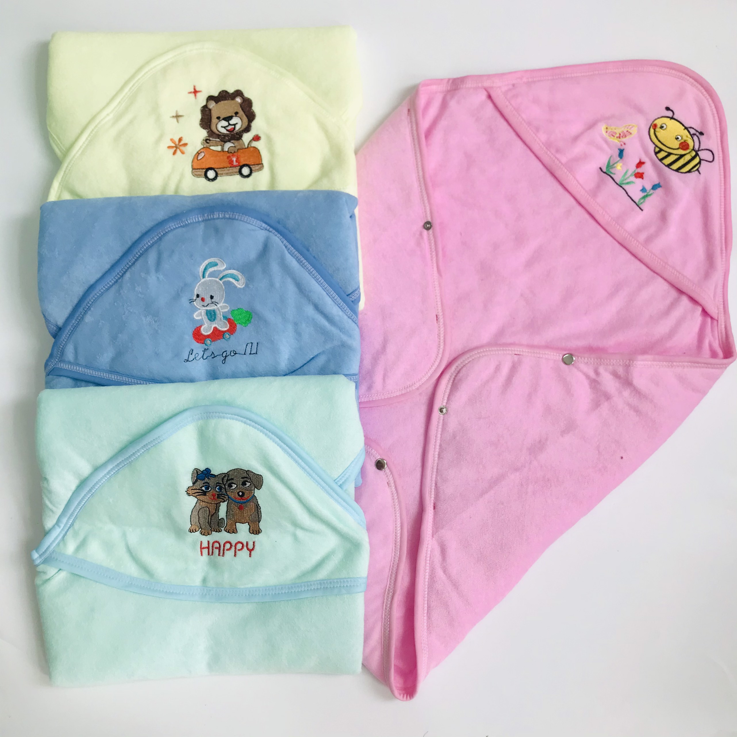 Khăn choàng ủ chống nắng chống bụi có nút Yến Trân xinh, khăn quấn em bé sơ sinh - BEEKIDS PLAZA