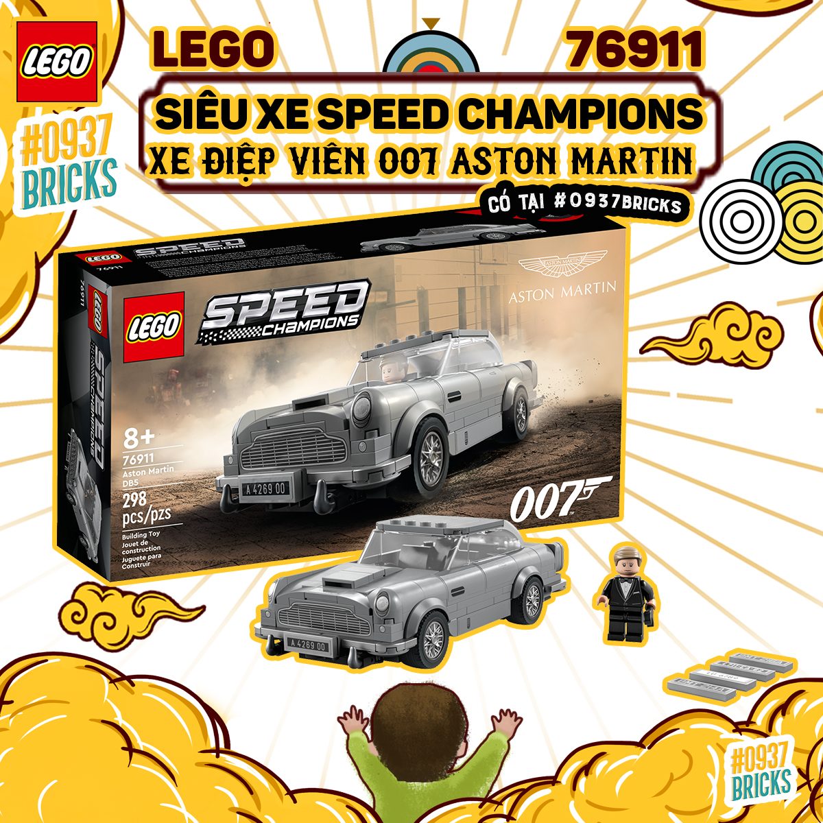 CÓ SẴN LEGO 76911 GIAO HỎA TỐC Speed Champions 007 Aston Martin DB5 SIÊU