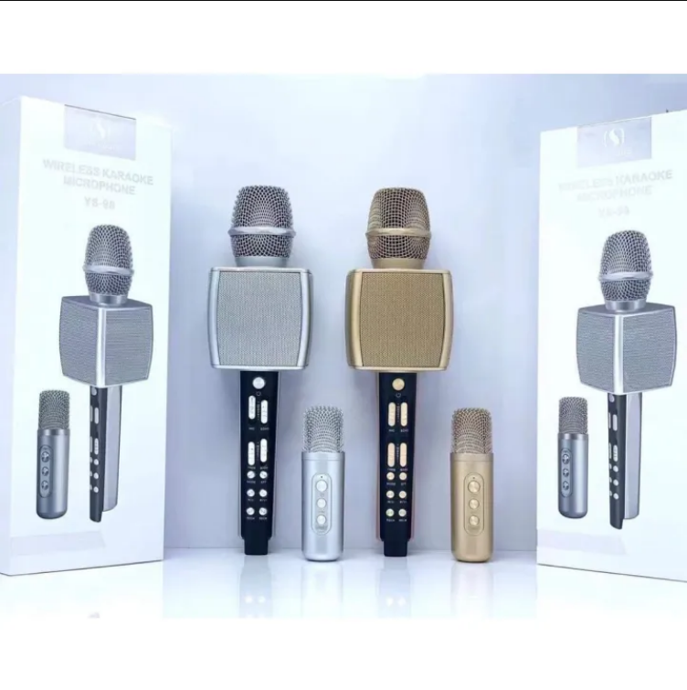 Micro hát karaoke không dây ys-98 chính hãng tặng kèm mic phụ hát song ca tuyệt đỉnh, micro karaoke bluetooth, micro không dây okachi