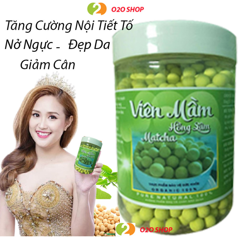 500gr Viên Mầm Đậu Nành Hồng Sâm Matcha Nở Ngực, Tăng Vòng 1, Đẹp Da, Tăng Sinh Lý Nữ